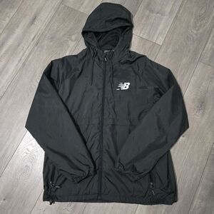 New Balance Men's Black Hooded Windbreaker